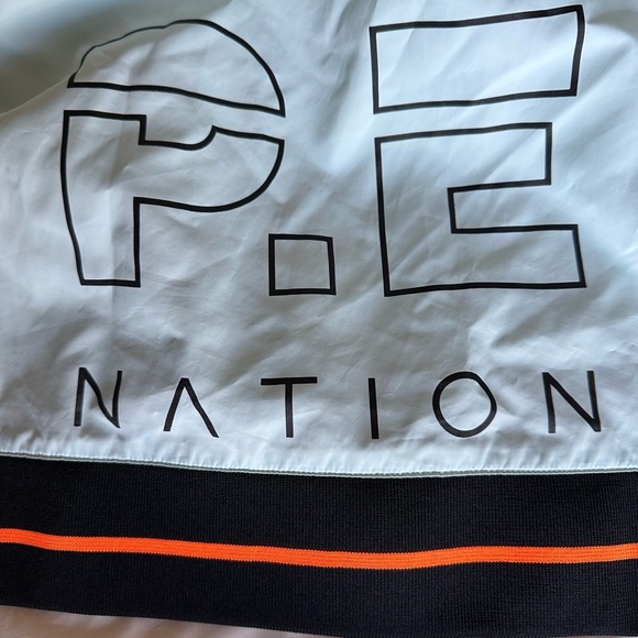 P.E Nation Man Up Windbreaker Jacket Womens M Full Zip Hood Color Block, Outdoor - Picture 10 of 12
